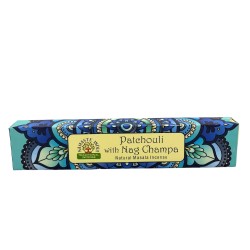 Ароматни пръчици Пачули с Наг Чампа (Patchouli with Nag Champa), Namaste India