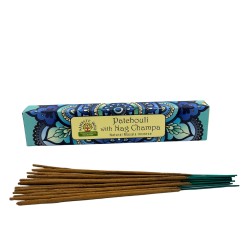 Ароматни пръчици Пачули с Наг Чампа (Patchouli with Nag Champa), Namaste India